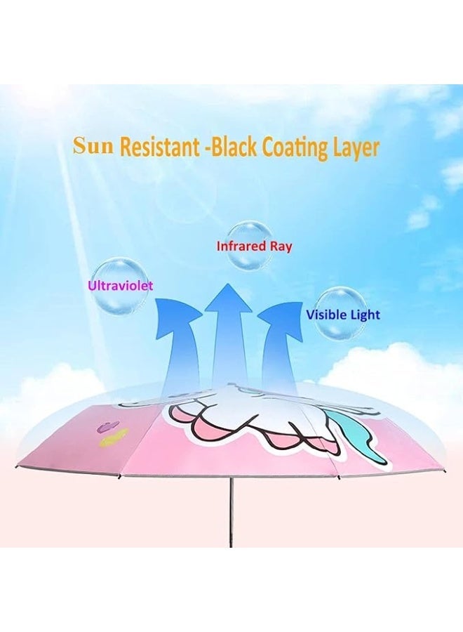 GOTOPCLS Automatic Kids Umbrella,Folding Telescopic Toddler Umbrellas Lightweight Cartoon Umbrella Portable Cute Sunscreen Umbrellas Sun/Rain Proof Protection Umbrella for Kids Boys&Girls - Image 3